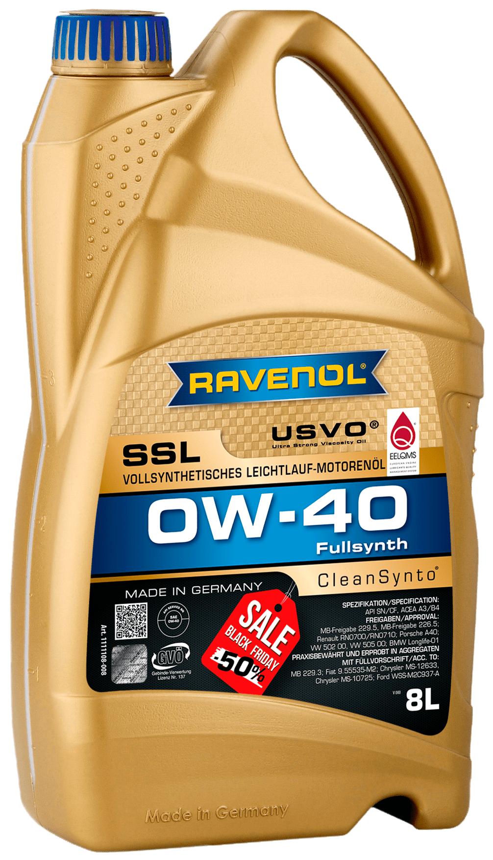 Mator moyi RAVENOL SUPER SYNTHETIK OIL SSL SAE 0W-40